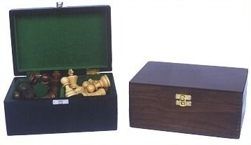 Teak Wood Chess Box Accessories