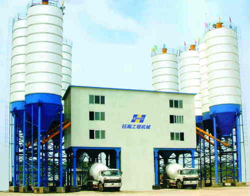 HLS 120 Ready-Mixed Concrete Batching Plant - 120m³/h Output, 3-4 Dosing Species, High Precision Metering, Superior Performance, Large Storage Capacity