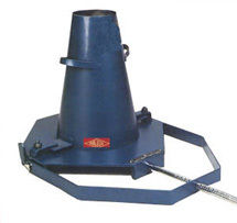 Slump Test Apparatus - Octagonal Base Plate with Swivel Handle, Graduated Rodding Tool 0-60cm, Foot Grips Clamping System