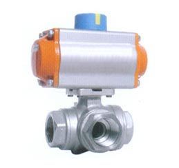 KST 3-way Pneumatic Ball Valve (Screw Thread)