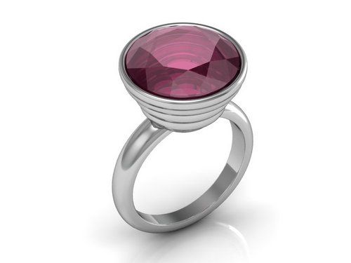 Silver Ring With Semi Precious Gemstone