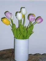 Multicolor Clay Tulip Flowers