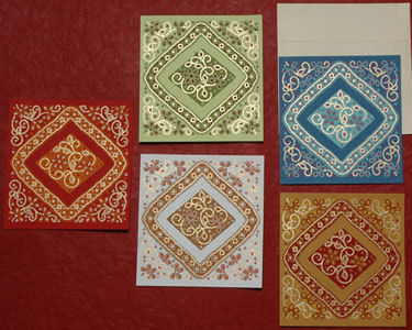 Bahaar : 5 Cards + 5 Envelopes Assorted Colours