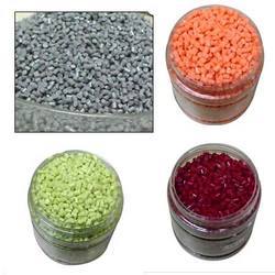 colored plastic granules