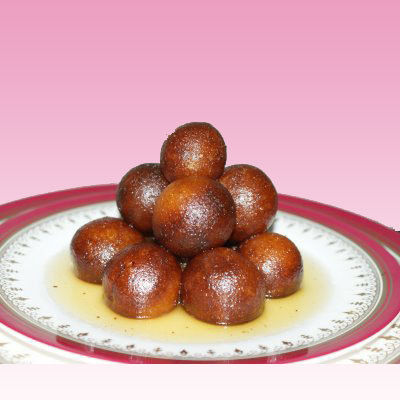 Gulabjamun With Free 6 Roses Bunch