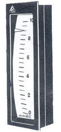 Draught Gauges - Non Ferrous/SS Capsule, 150x78 mm & 200x104 mm Sizes, Accuracy 0.01, Brass Movement & Block, Fabricated Steel Case, Vertical/Horizontal Dial Orientation, 1/4" BSP Connection