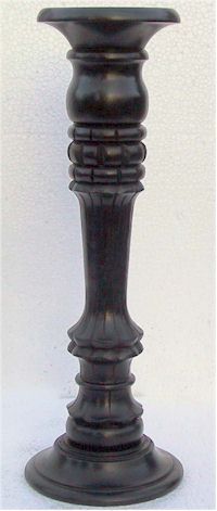Carved Wooden Candle Holder