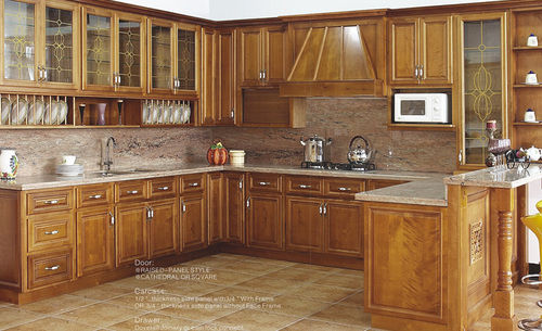 American Style Solid Wood Kitchen Cabinet Units