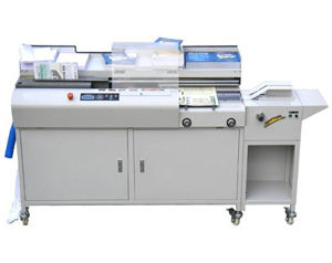 Perfect Binding Machine - Max Length 420mm, Max Thickness 60mm | Automatic Side Glue Technology, 300-380 Books/hr Binding Speed, LCD Display, 3 Glue Rollers