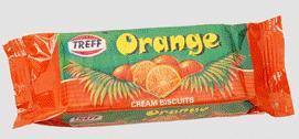 Orange Cream Biscuits - Made with Fresh Orange Flavor, Hygienic Packaging for Long-Lasting Crispiness and Taste, Suitable for All Ages