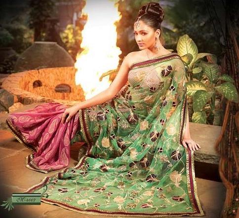 Net And Jaquard Sarees