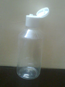 Silver Pharma Flip Top Bottles