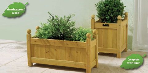 Wooden Planter - High-Quality Durable Wood, Aesthetic Designer Patterns , Termite Resistant and Customizable Options