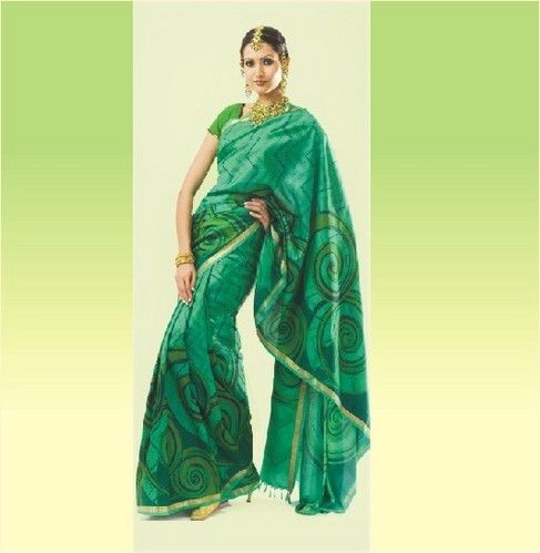 Zari Printed Silk Sarees