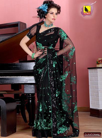 Black Colored Saree