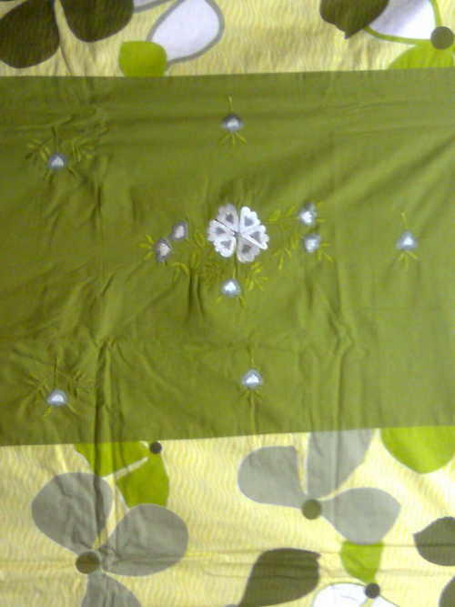 Bedsheet With Applique Work