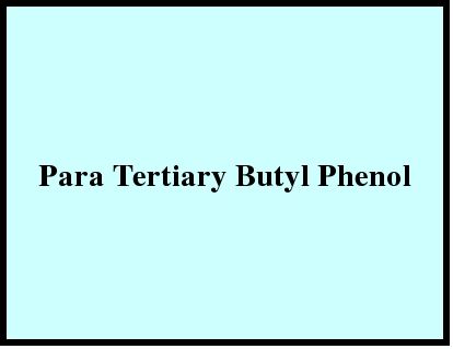 Para Tertiary Butyl Phenol