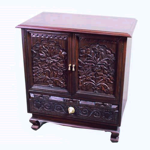 Carved Cabinet With Drawer