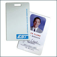 Plain White Rectangular Corporate Access Control Card With Lanyard Hole