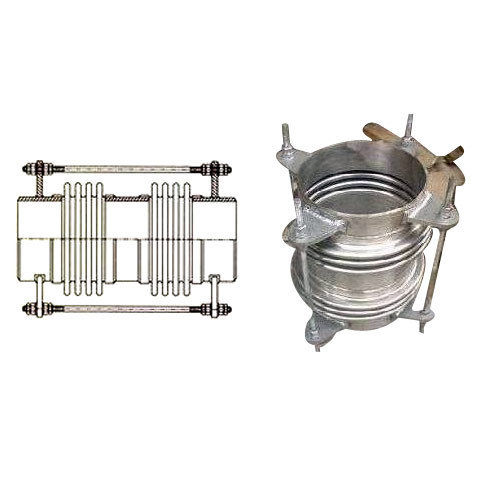 Universal Expansion Joint - Dual Bellows Design | Axial, Lateral, and Angular Movement Absorption with Control Rods for Enhanced Stability