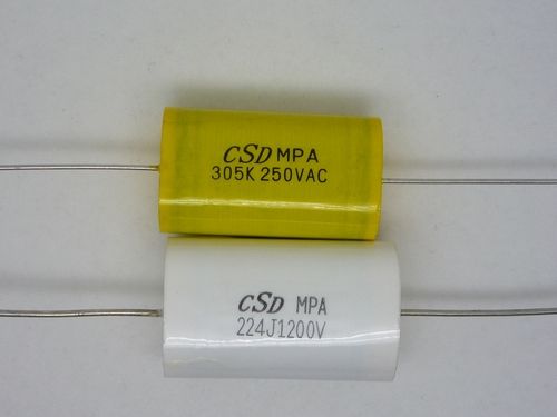 MPA Axial type MPA-Metallized Polypropylene Film Capacitor CBB20-A