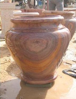 Teak Sand Stone Flower Pots