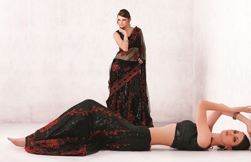 Red And Black Saree