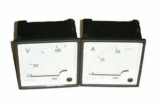 96mm Voltmeter, Ammeter