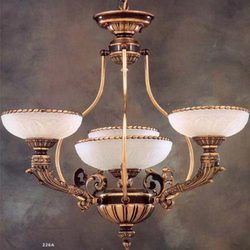 Clear Glass 3 Lamp Ceiling Lamp