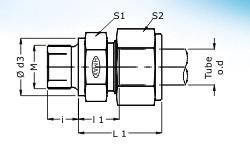 Straight Male Stud Metric Tube Couplings