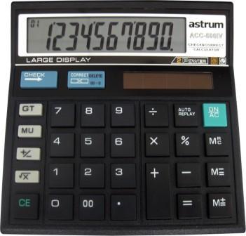 Desktop Calculator - 128x128x21mm | 10 Digital Display, Tilt Function, Hyper Solar Power, 112 Steps Replay, Battery Powered
