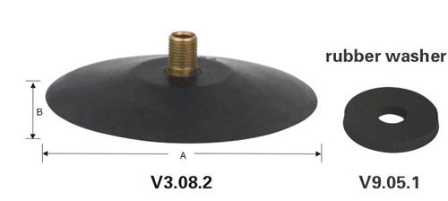 Rubber Spud For Screw-on Valve, Rubber Washer