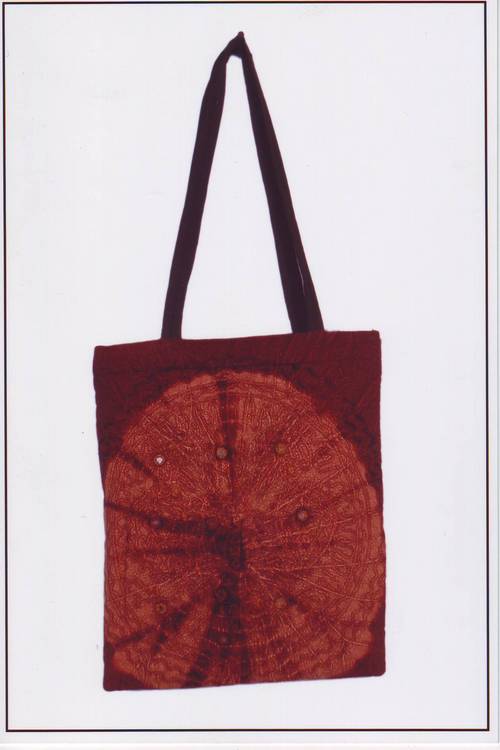 Cotton Hand Bag - 12x14 Inches, Acid Wash Design with Two Comfortable Handles