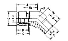 45 Degree Male Elbows