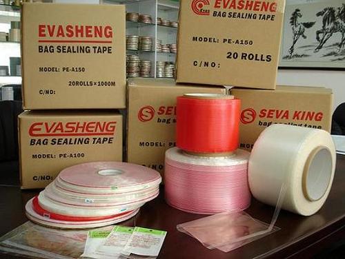 Bag Sealing Tape - HDPE and PET, 14mm Wide, 4mm Adhesive, 6mm Adhesive | Reusable for Various Plastic and BOPP Bags