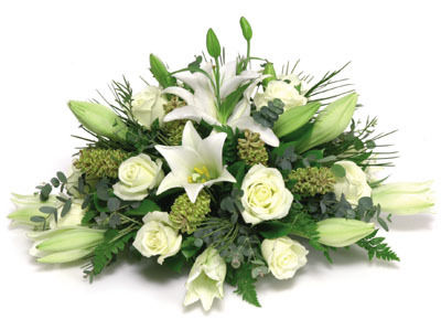White Flowers Basket