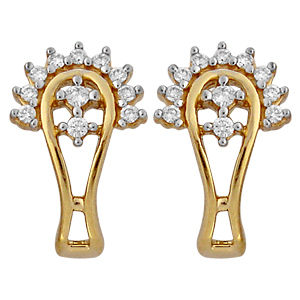 earrings gold kt diamonds diamond tradeindia