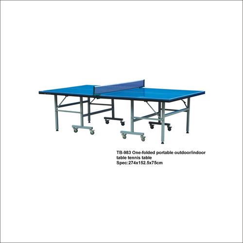 TB-983 एक-मुड़ा हुआ पोर्टेबल आउटडोर/इनडोर टेबल टेनिस टेबल