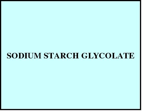 SODIUM STARCH GLYCOLATE