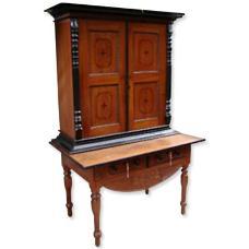 Jackwood And Ebony Cabinet On Stand