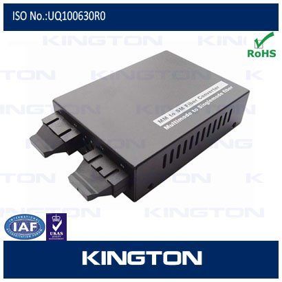 10/100/1000m Sm Dua Fiber 0-20km 1310 External Fiber Media Converter