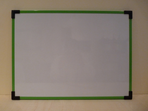 Magnetic Whiteboard - Ceramic Steel, 800x600 mm, Low Gloss Finish, Aluminum Frame with Hidden Holes