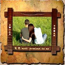 Hand Painted Designer Wooden Photo Frame