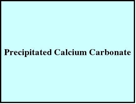 Precipitated Calcium Carbonate