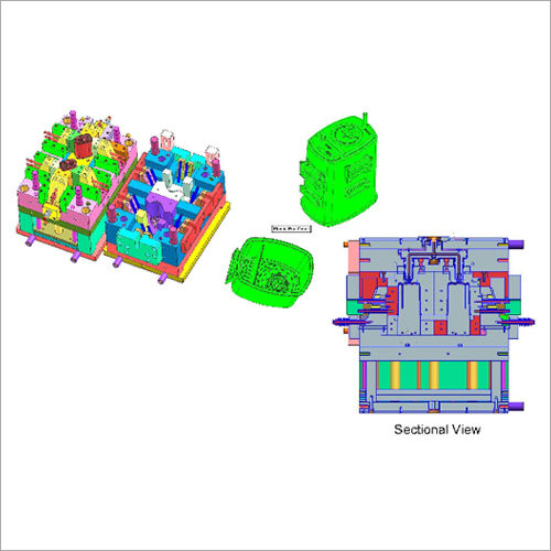 Double Cavity Full Auto Mold With 2 Drop Runner And 3 Side Sliders