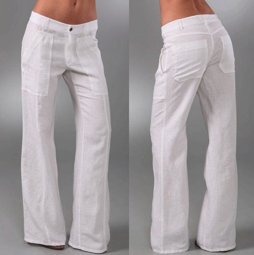 Women White Flared Pants