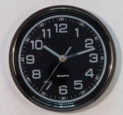 Metal Wall Clock With Glass Dial