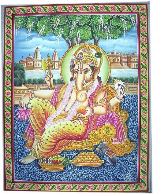 Ganesh Ji Cotton Paintings