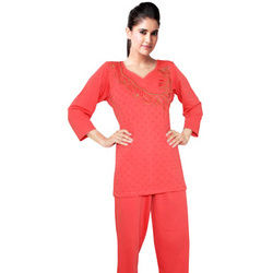 Embroidered Night Suit