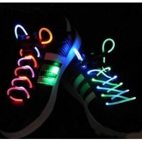 Blue Led Flashing Shoelace Bootlace Latchet Lace Shoestring